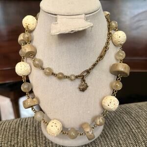 Stephen Dweck Bronze Mixed Media Necklace